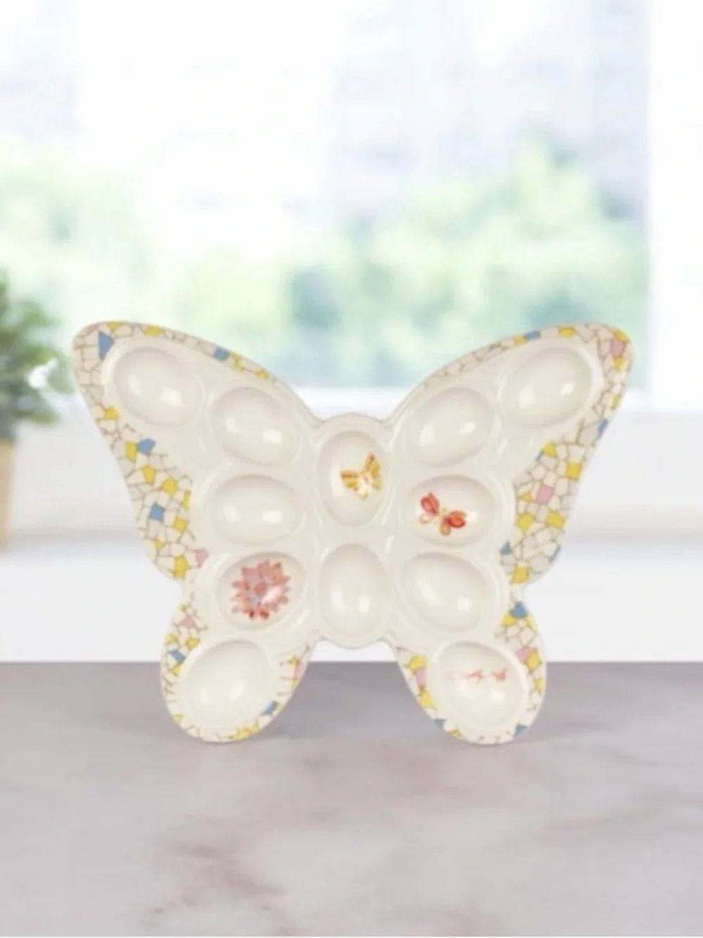 NWT DOLLY PARTON Butterfly and floral Deviled Egg Tray